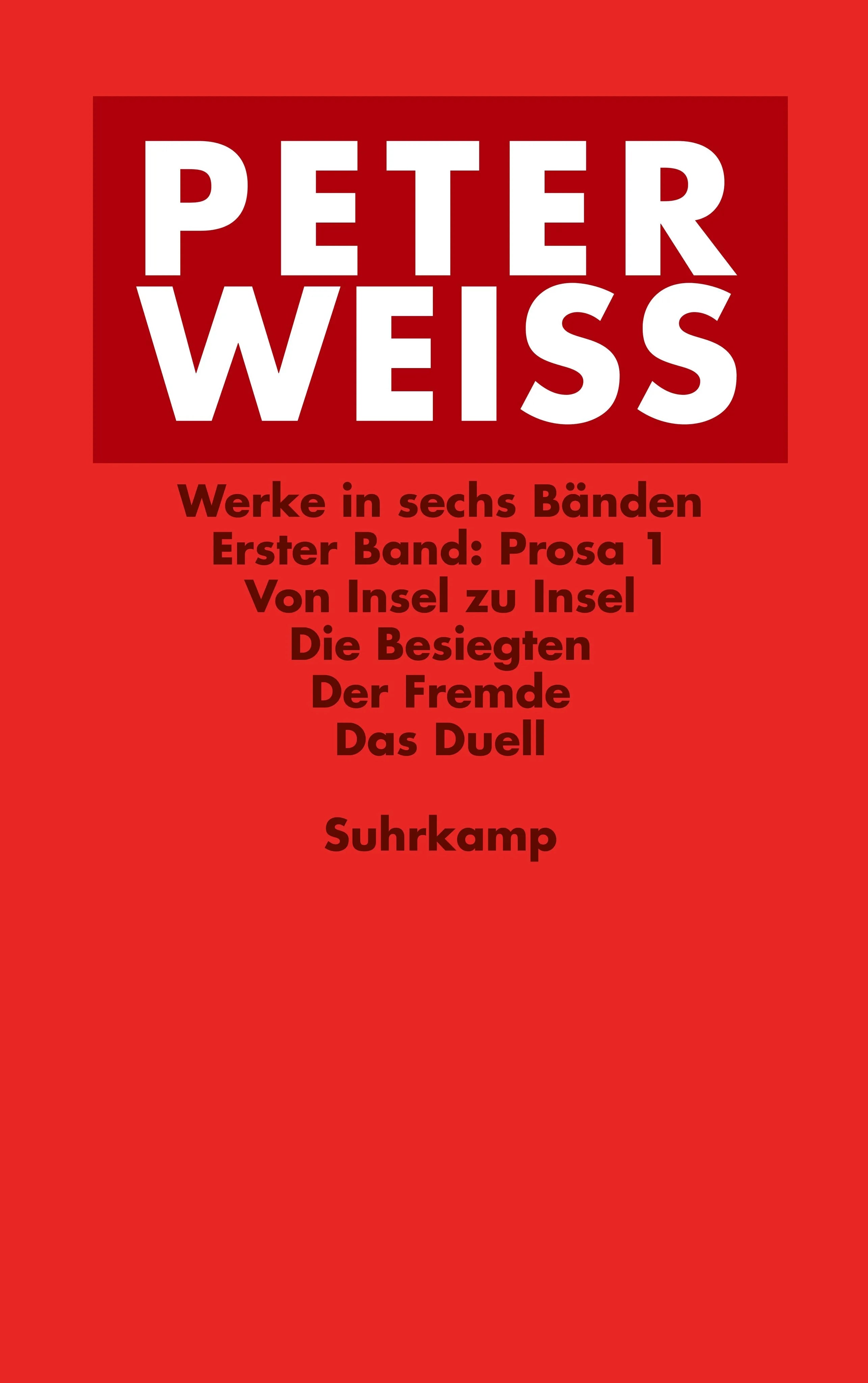 Buchcover von 'Werke in sechs Bänden' - Taschenbuch von Peter Weiss