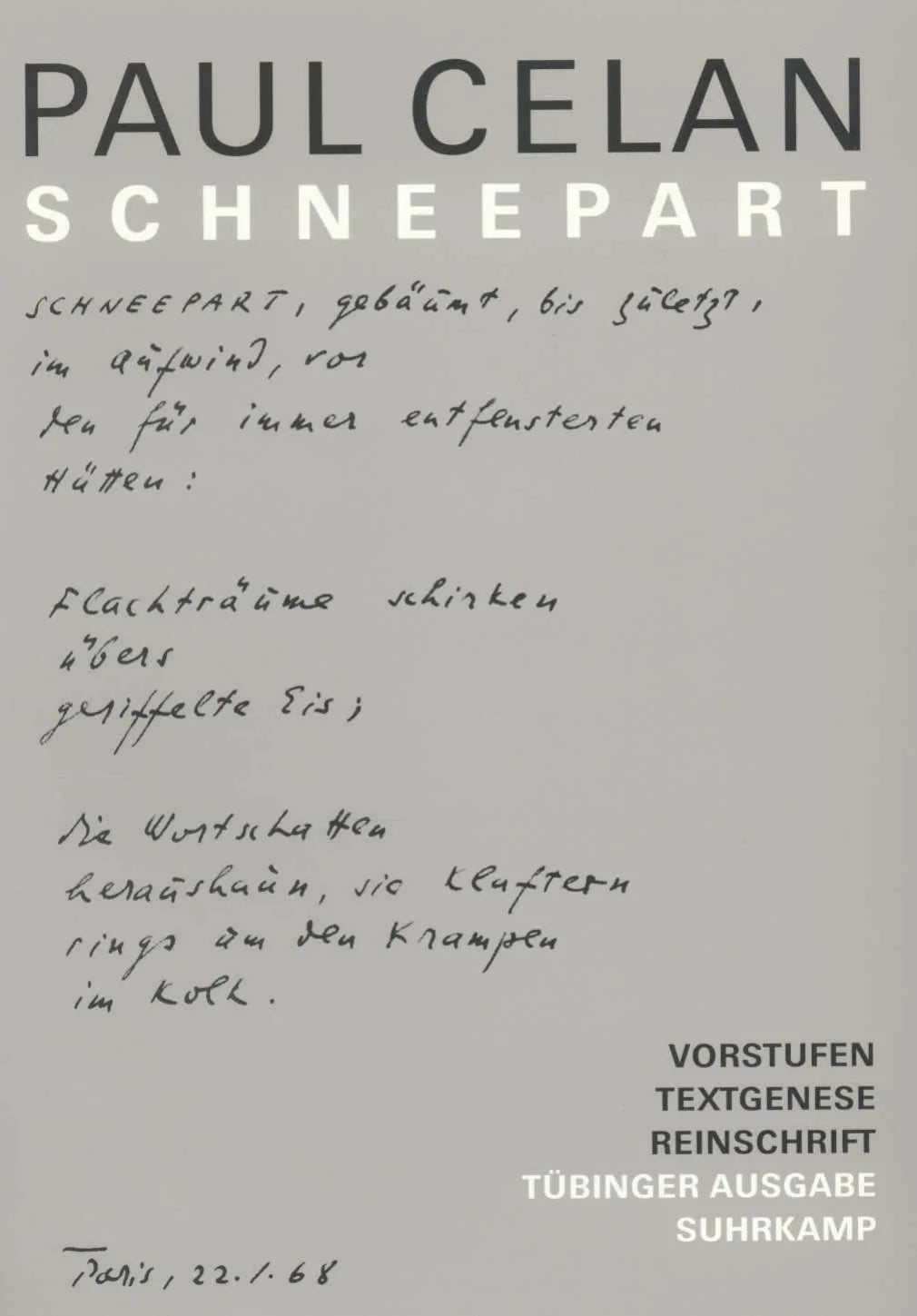 Buchcover von 'Werke. Tübinger Ausgabe' - Taschenbuch von Paul Celan