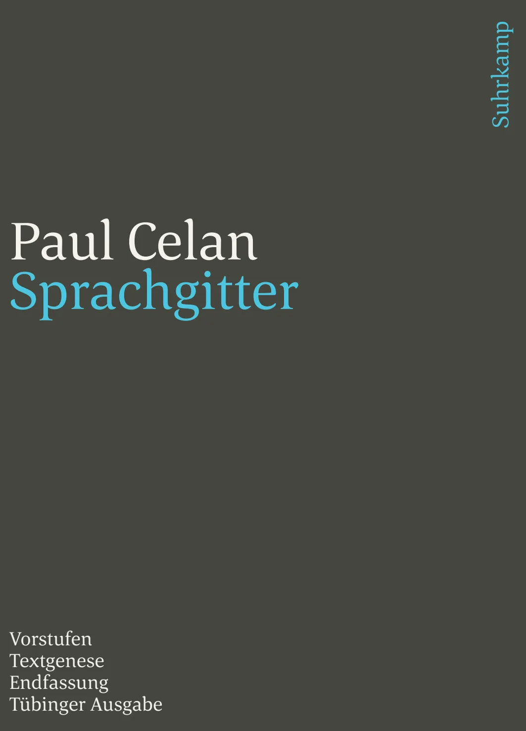 Buchcover von 'Werke. Tübinger Ausgabe' - Taschenbuch von Paul Celan