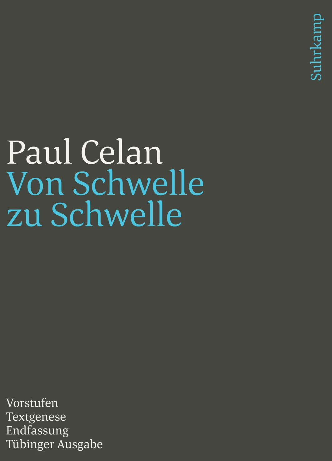 Buchcover von 'Werke. Tübinger Ausgabe' - Taschenbuch von Paul Celan
