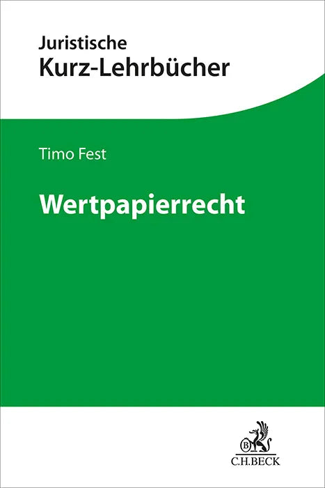 Buchcover von 'Wertpapierrecht' - Taschenbuch von Timo Fest