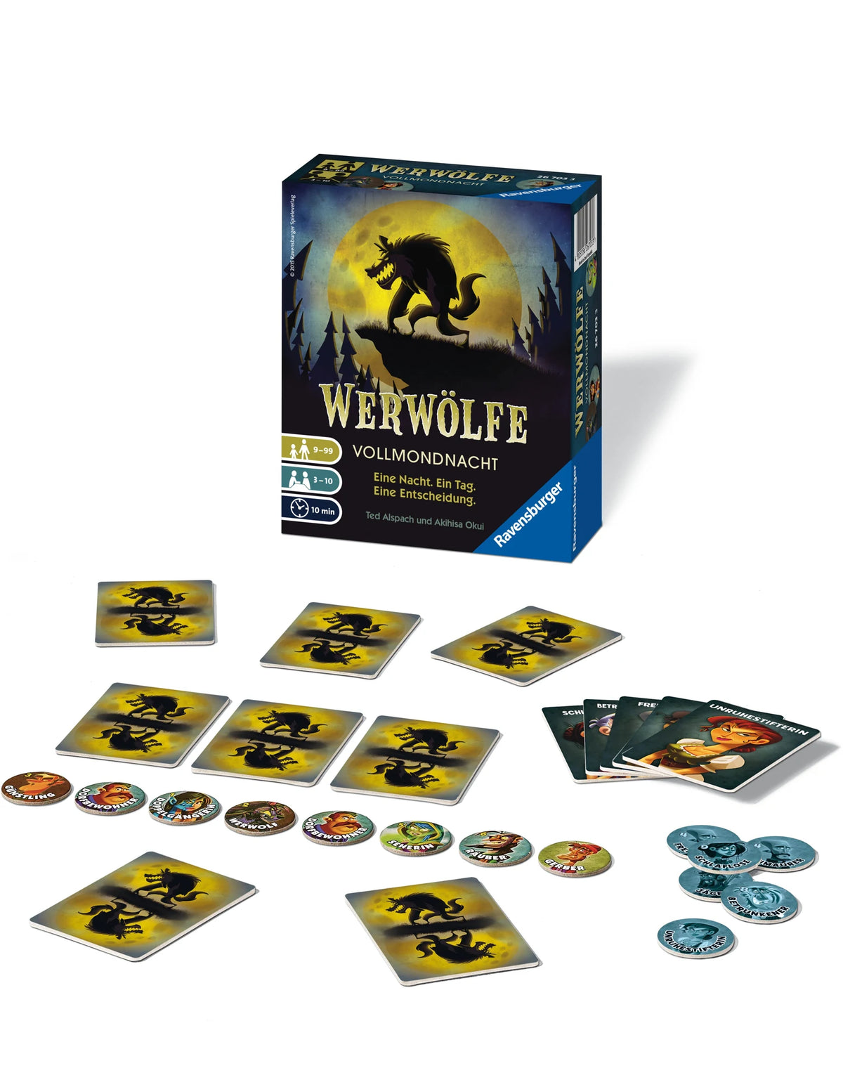 Werwölfe Vollmondnacht - Gesellschaftsspiel & Brettspiel ab 9 Jahre – Ansicht