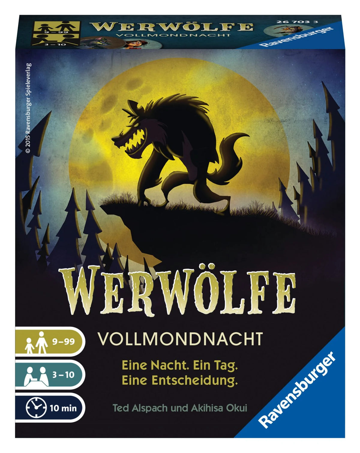 Brettspiel: Werwölfe Vollmondnacht - Gesellschaftsspiel & Brettspiel ab 9 Jahre