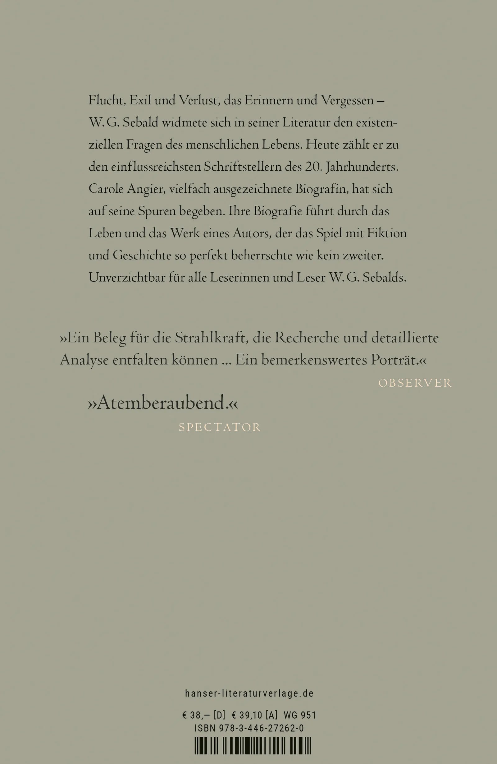 Carole Angier - W.G. Sebald