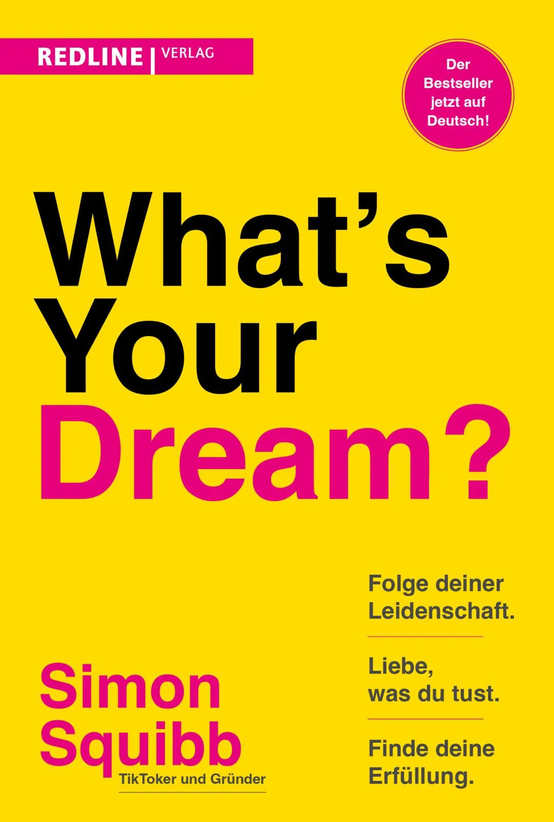 Buchcover von 'What's Your Dream?' - Taschenbuch von Simon Squibb