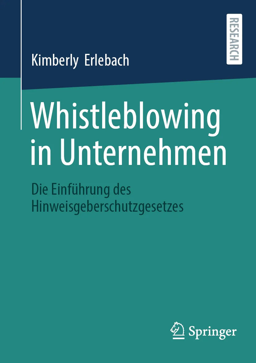 Cover: Whistleblowing in Unternehmen (E-Book) von Kimberly Erlebach