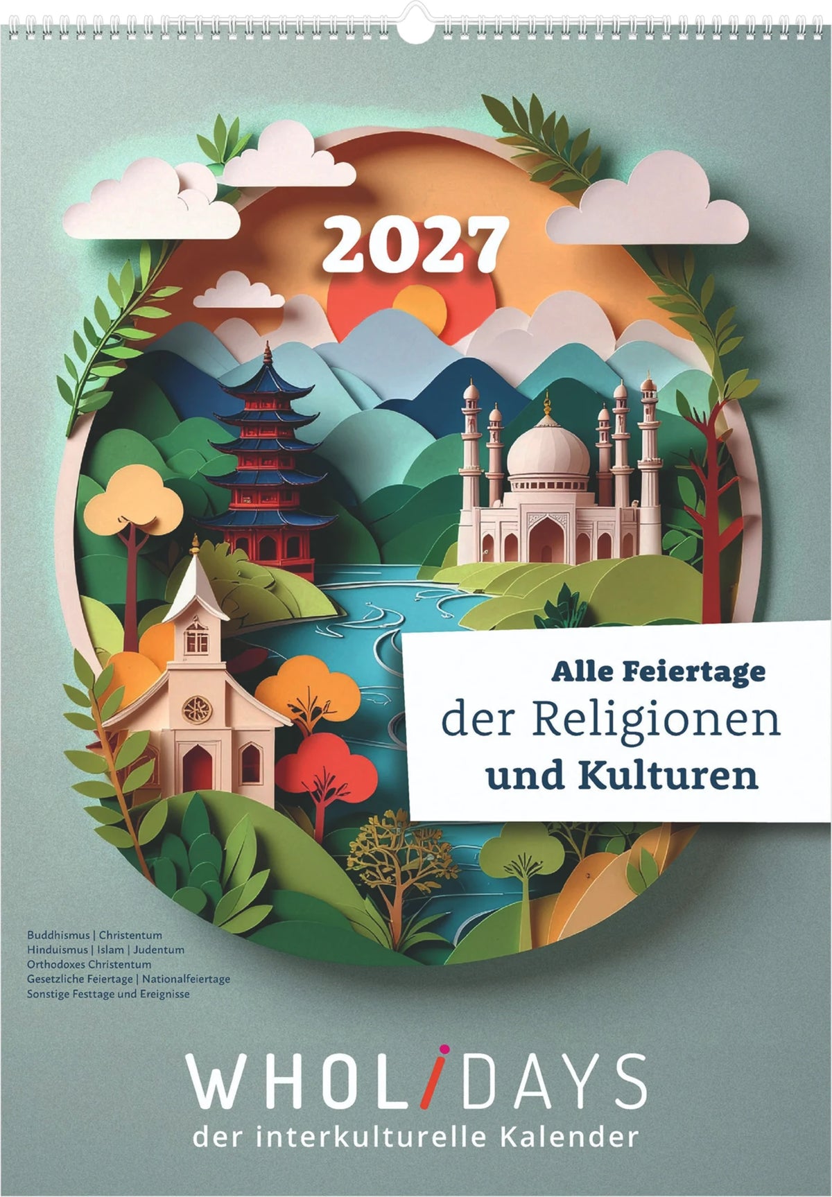 Wandkalender: wholidays Kalender 2027