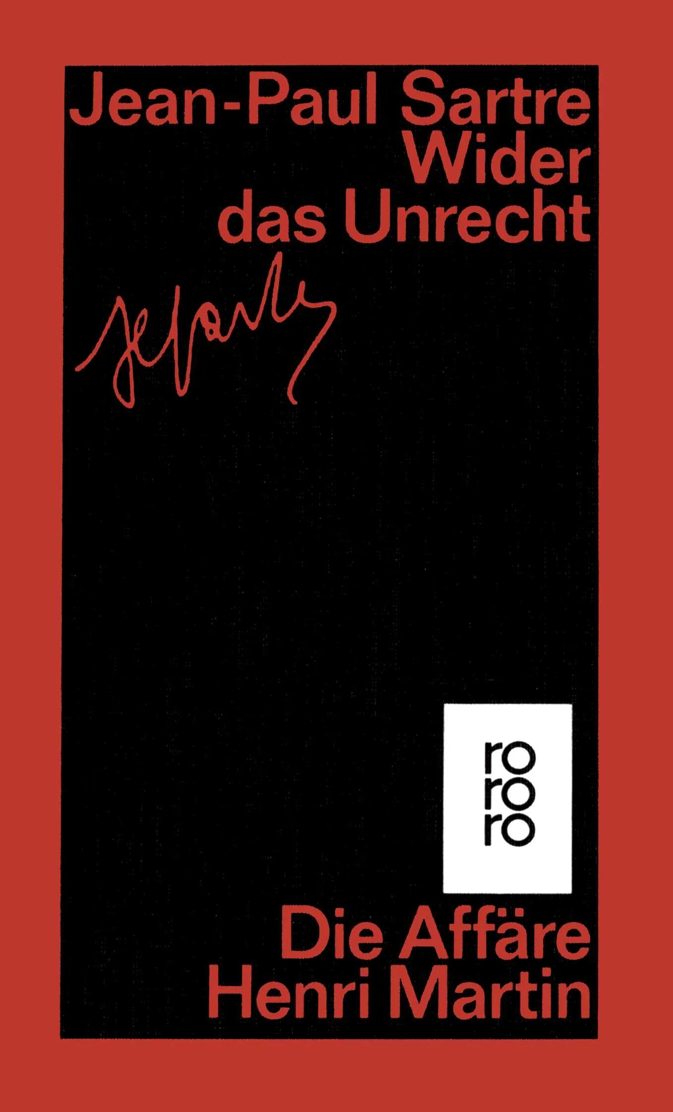 Buchcover von 'Wider das Unrecht' - Taschenbuch von Jean-Paul Sartre