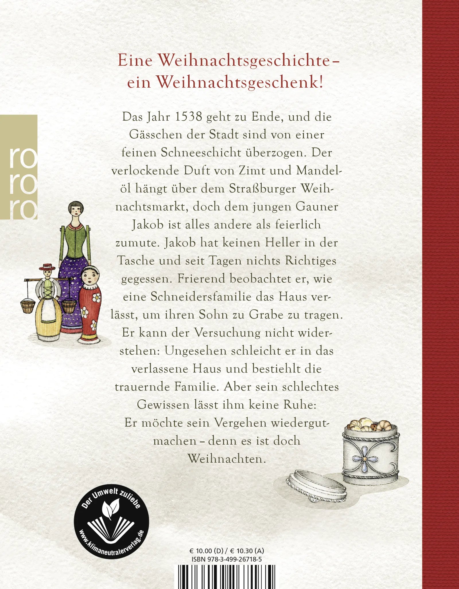Buchrückseite von 'Wie der Weihnachtsbaum in die Welt kam' mit Klappentext - Taschenbuch