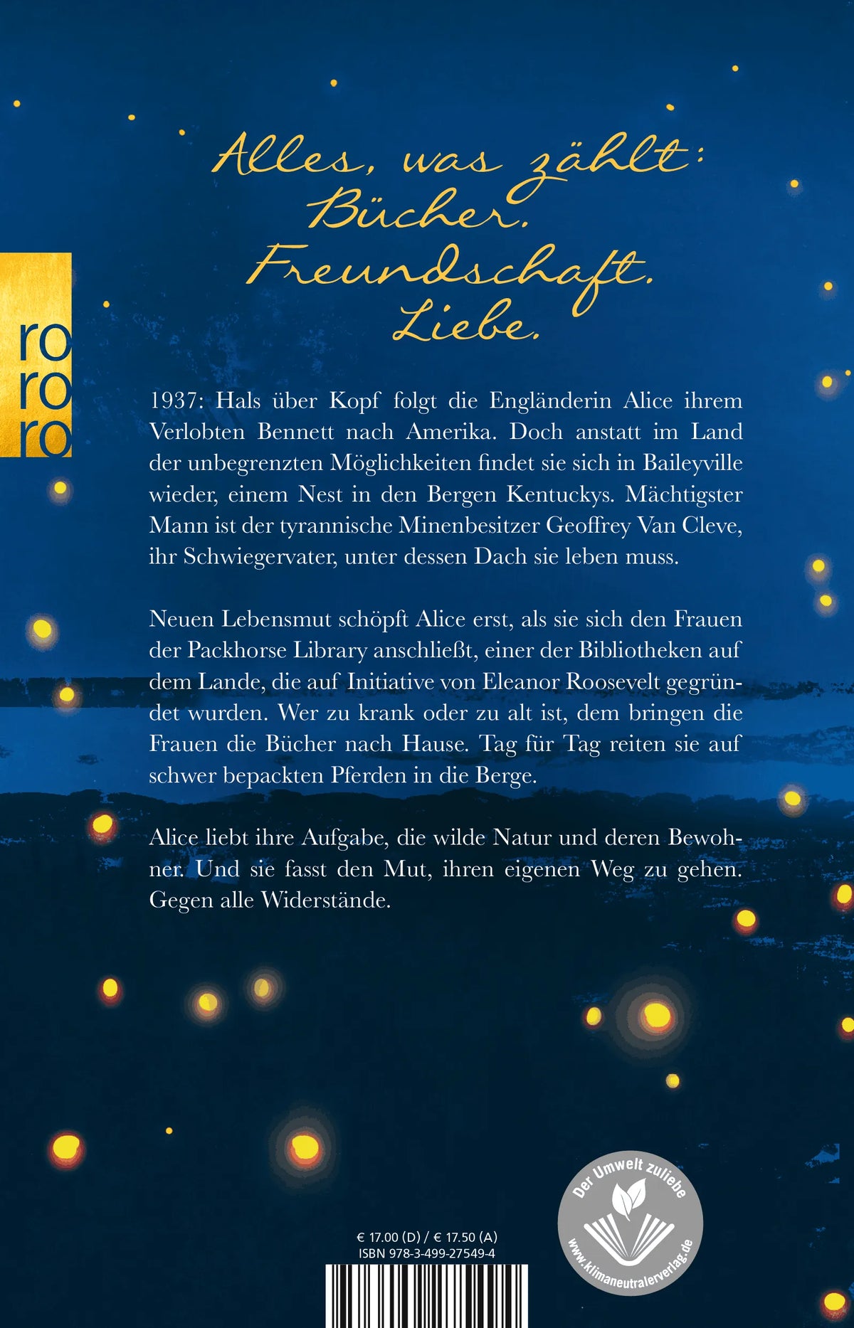 Rückseite: Wie ein Leuchten in tiefer Nacht (Paperback)