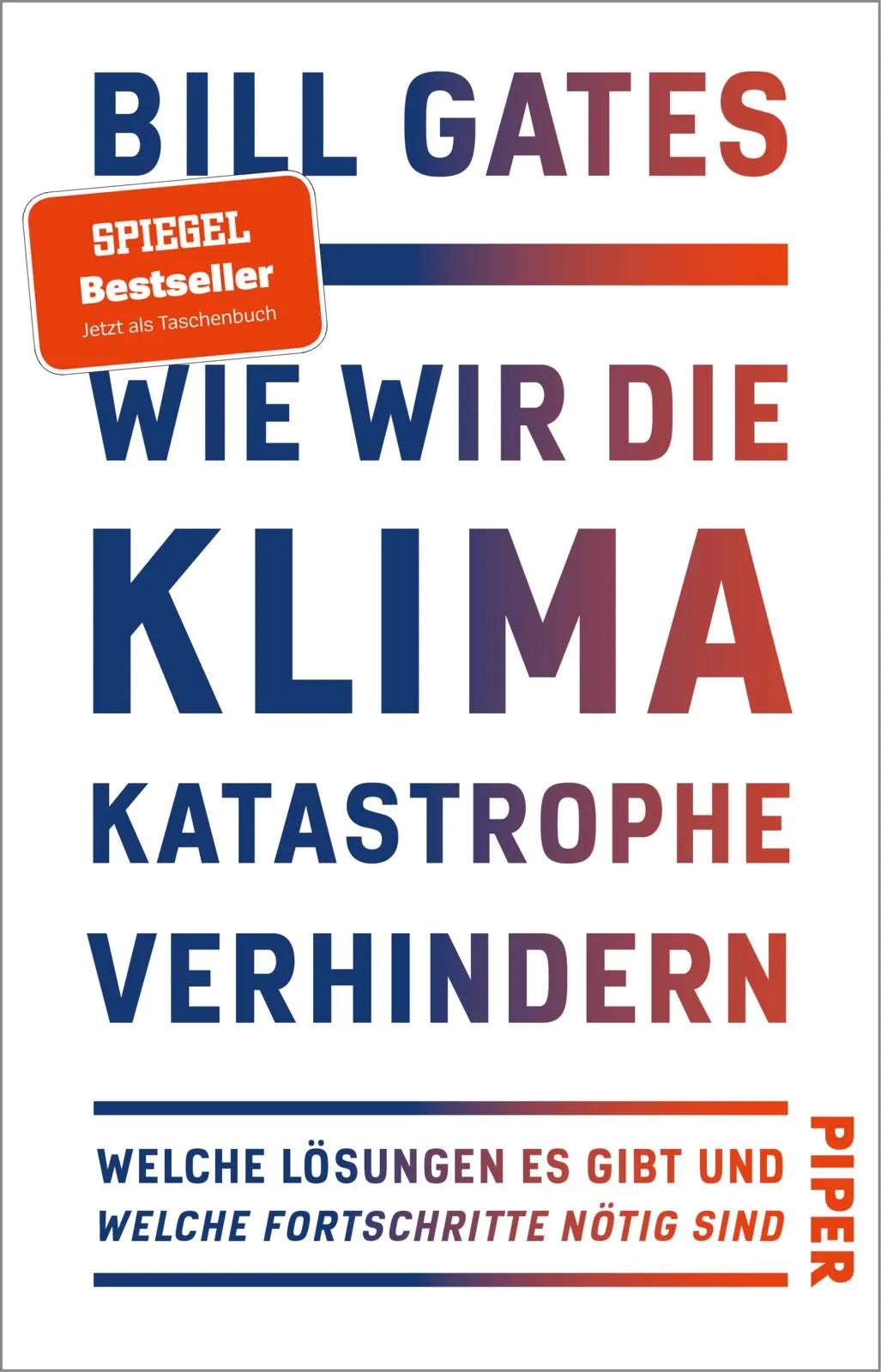 Buchcover von 'Wie wir die Klimakatastrophe verhindern' - Taschenbuch von Bill Gates