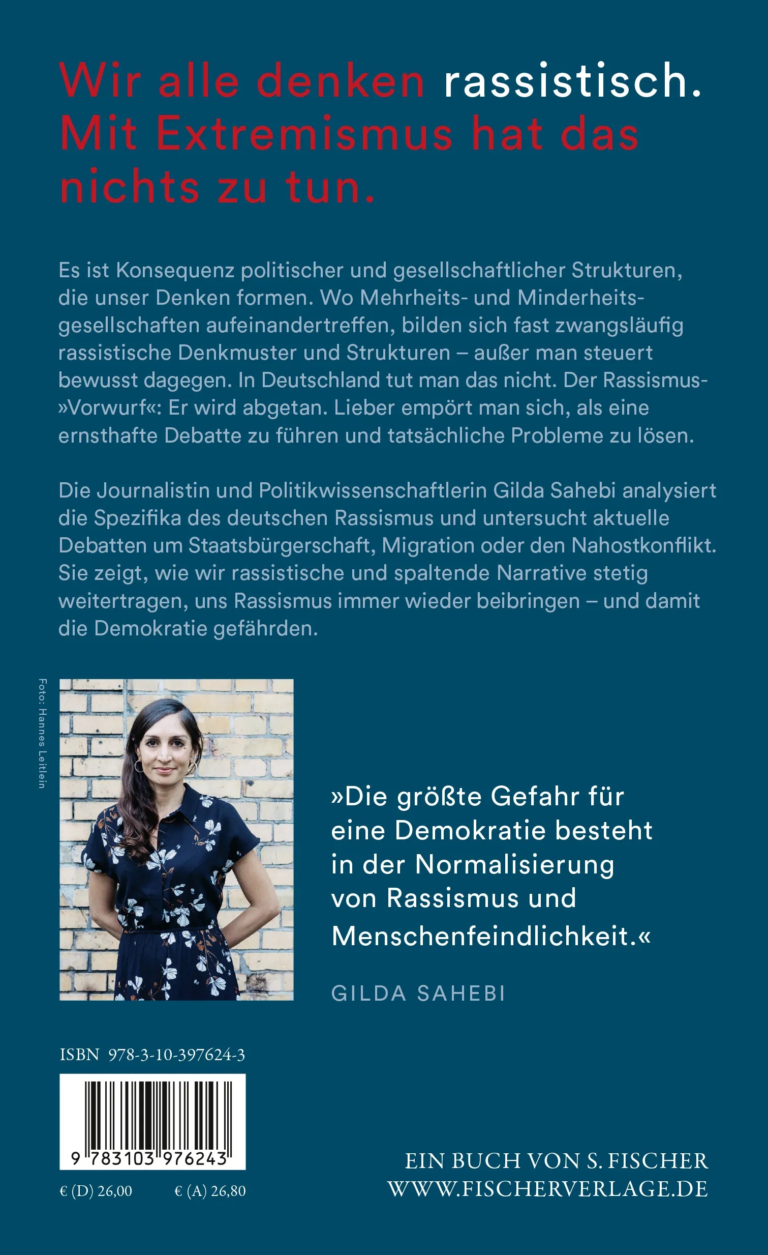 Buchrückseite von 'Wie wir uns Rassismus beibringen' mit Klappentext - Gebundene Ausgabe