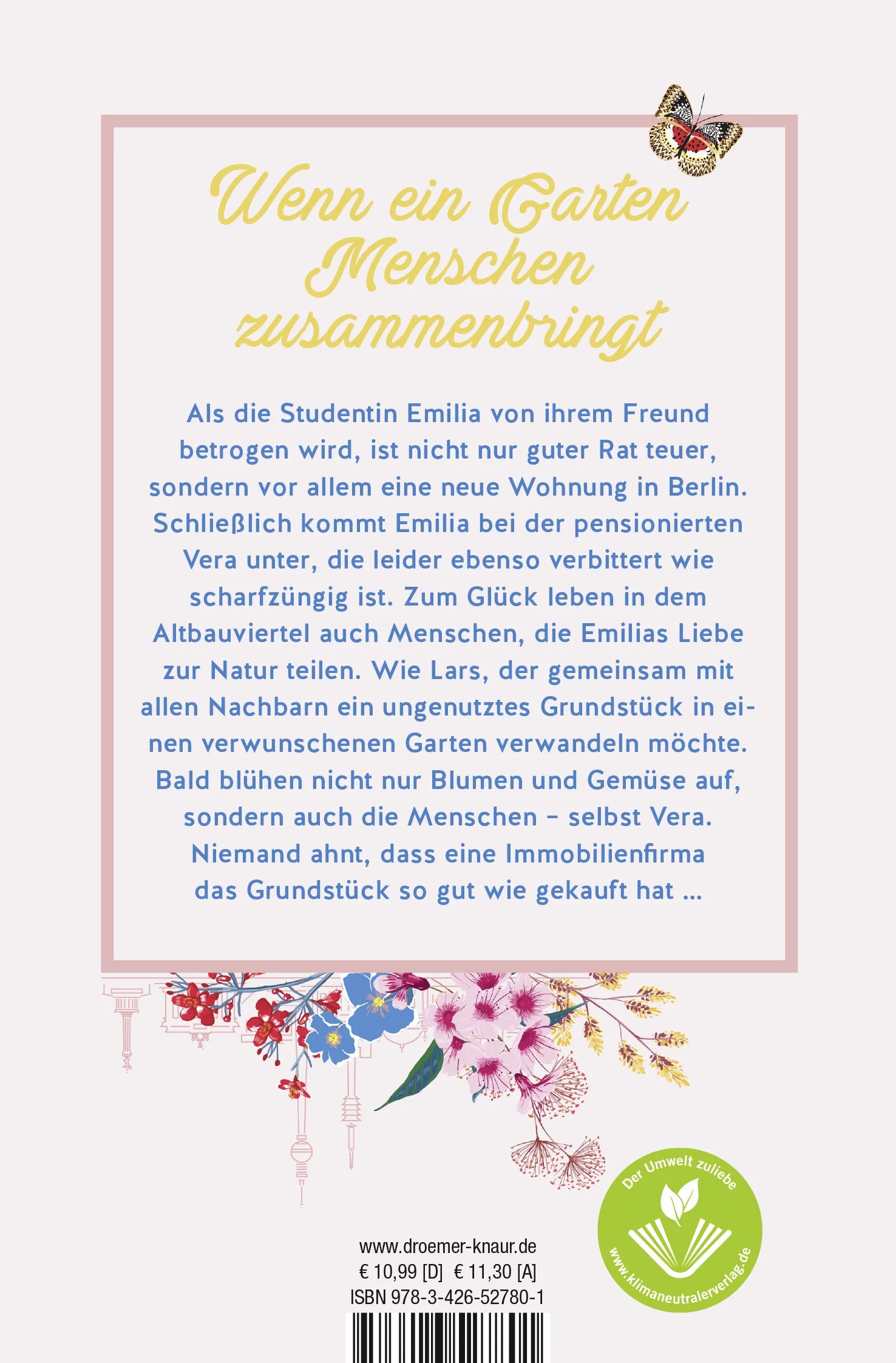 Buchrückseite von 'Wilde Hoffnung' mit Klappentext - Taschenbuch