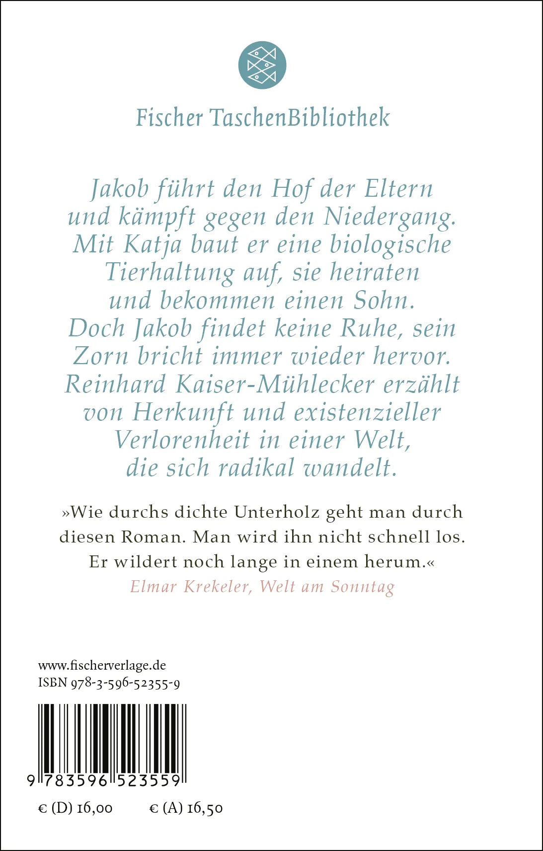 Buchrückseite von 'Wilderer' mit Klappentext - Gebundene Ausgabe