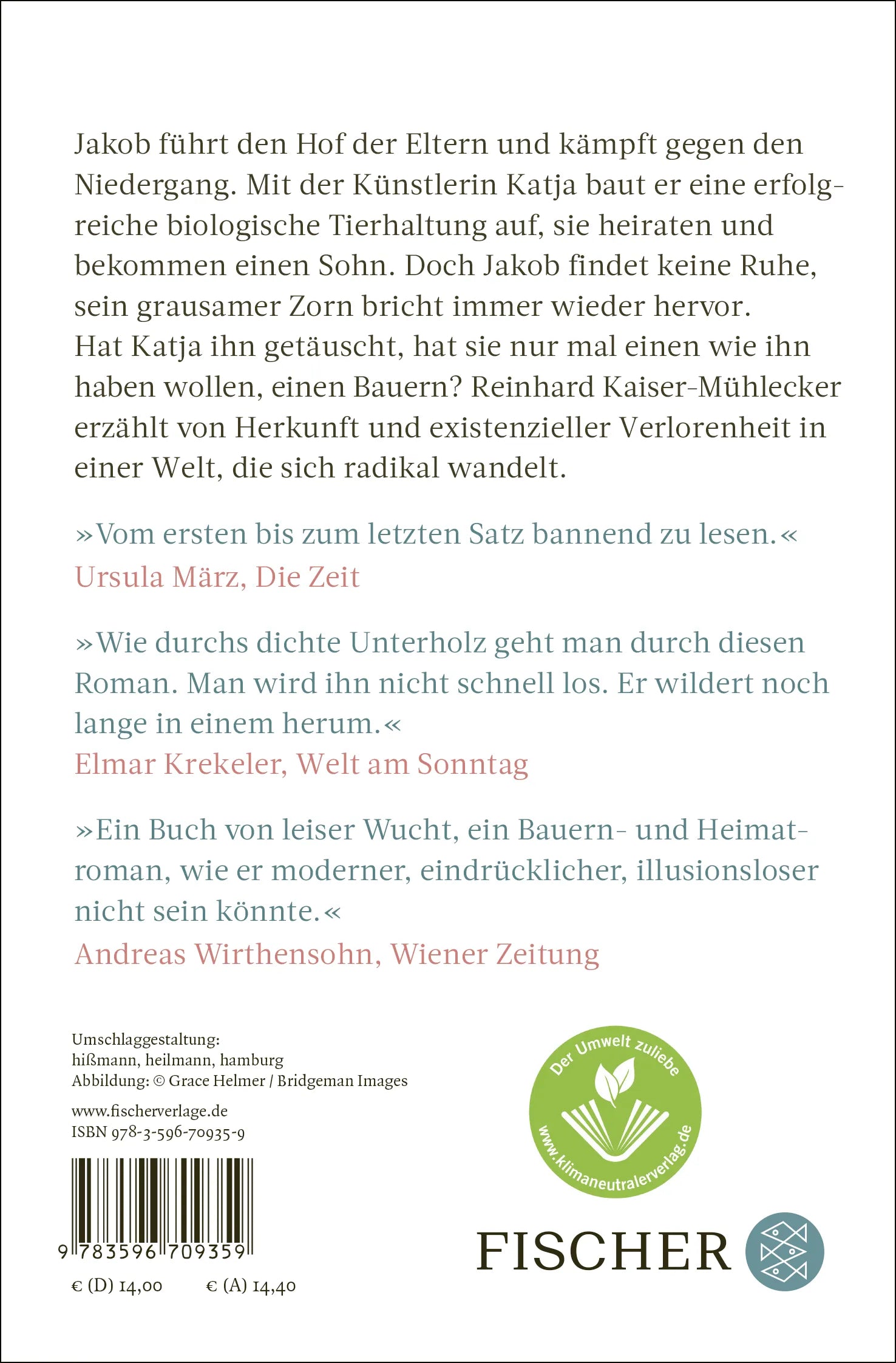 Buchrückseite von 'Wilderer' mit Klappentext - Taschenbuch
