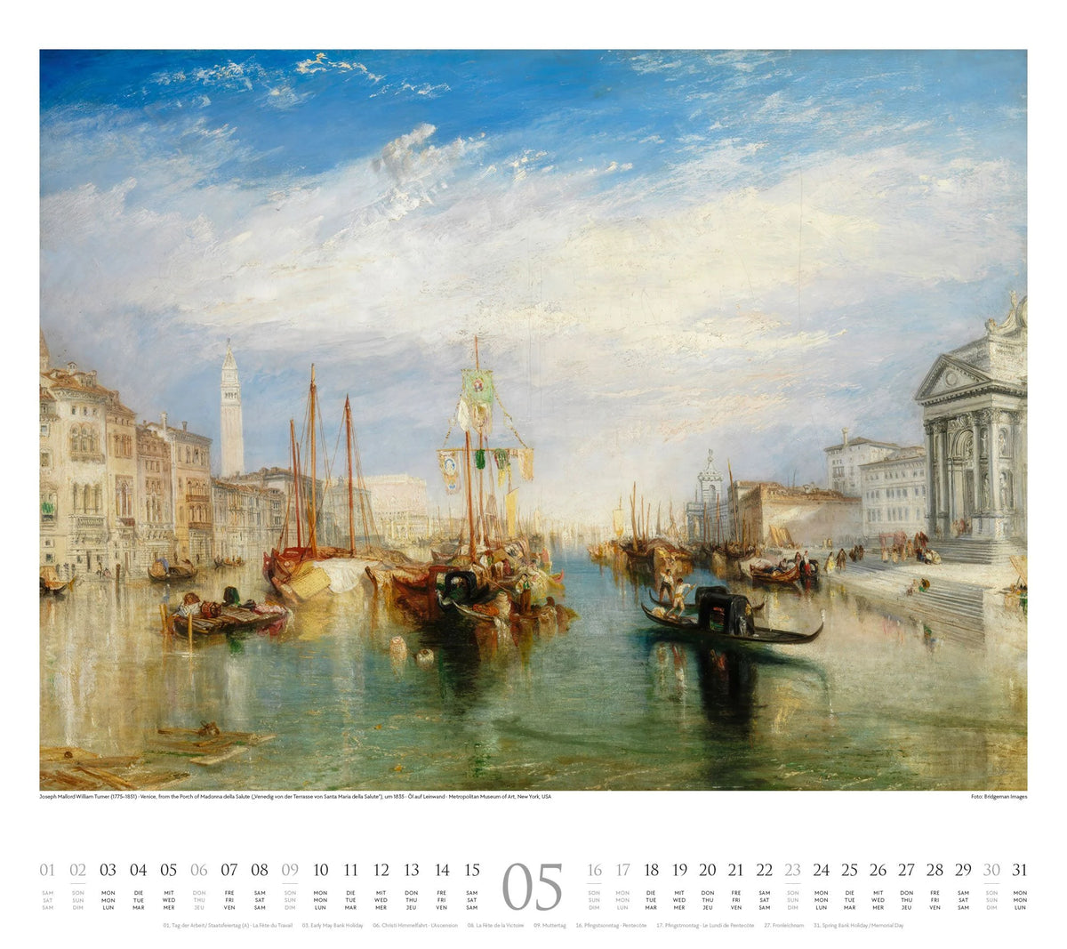 William Turner Kalender 2027 – Ansicht
