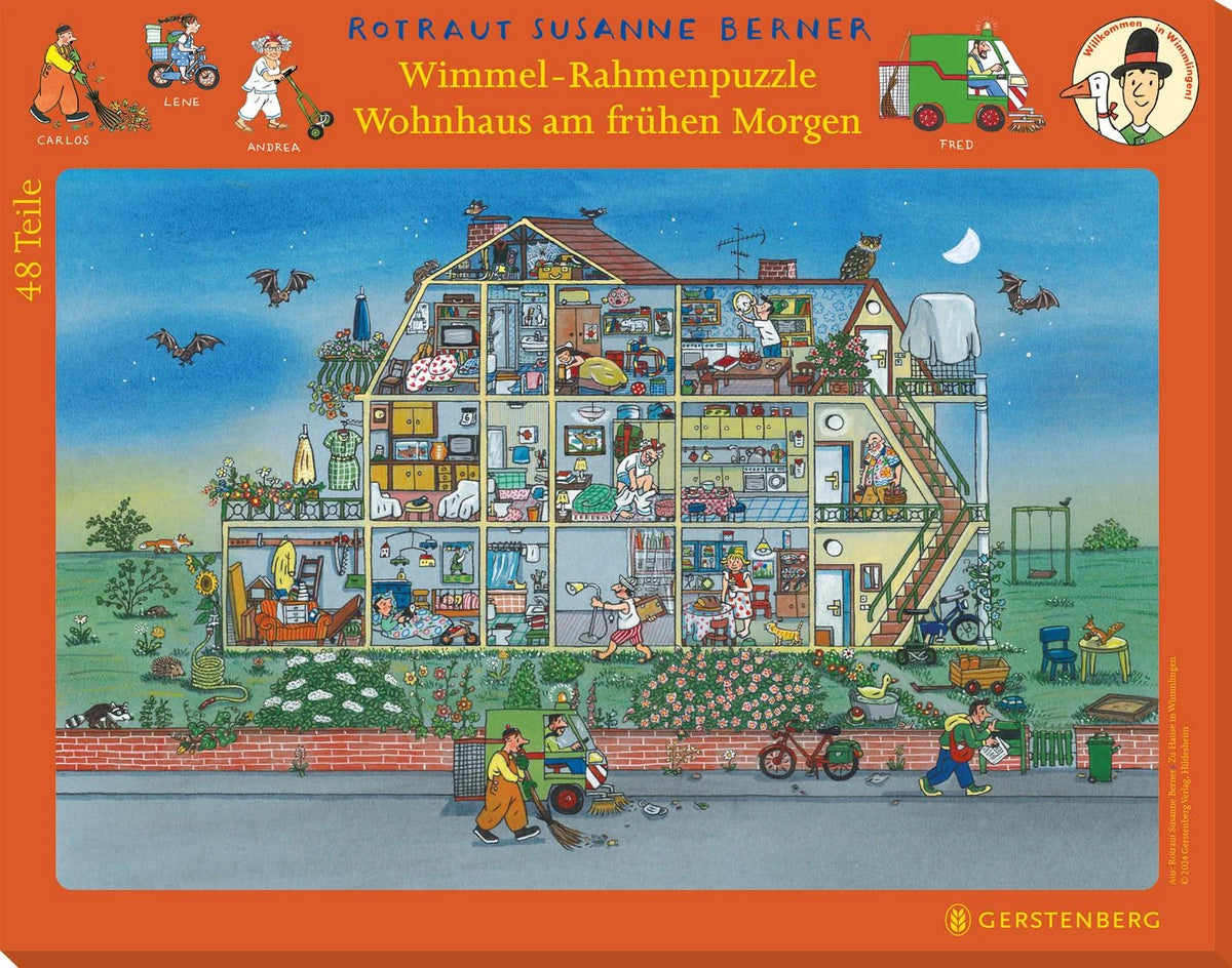 Kinderpuzzle: Wimmel-Rahmenpuzzle Zu Hause in Wimmlingen Motiv Morgendämmerung