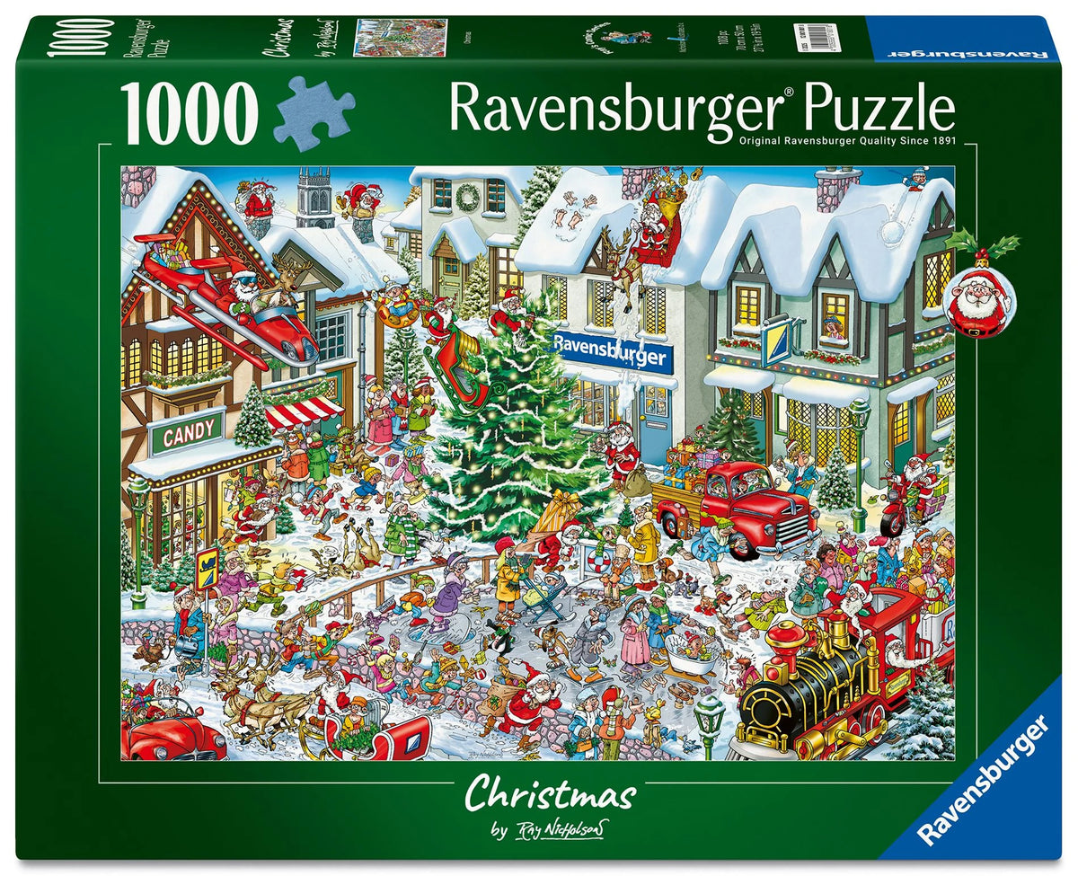 Puzzle: Weihnachtspuzzle 1000 Teile - Wimmelbild Weihnachten von Ray Nicholson