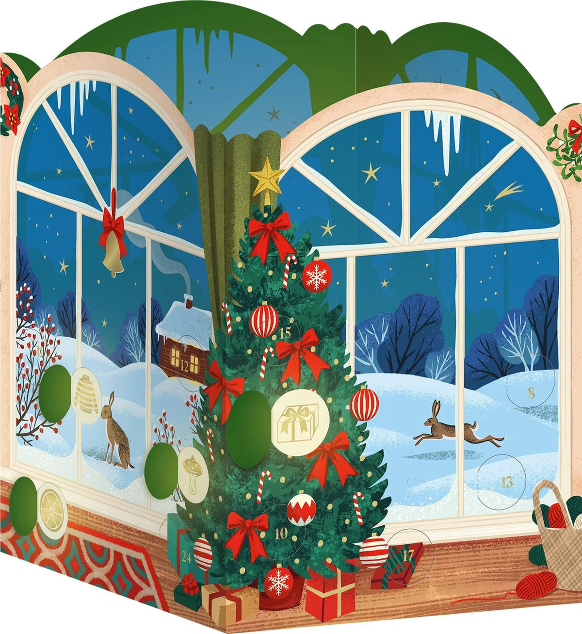 Windlicht-Adventskalender Lichterglanz – Ansicht