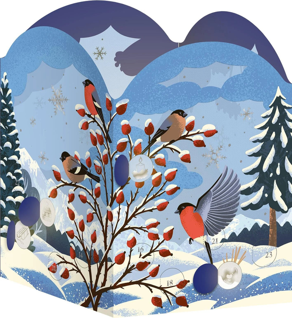 Windlicht-Adventskalender Winterzauber – Ansicht