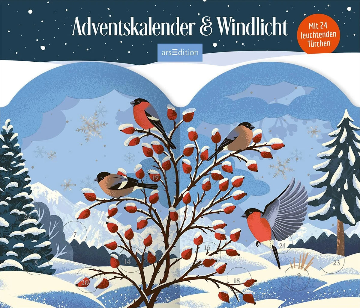 Adventskalender: Windlicht-Adventskalender Winterzauber