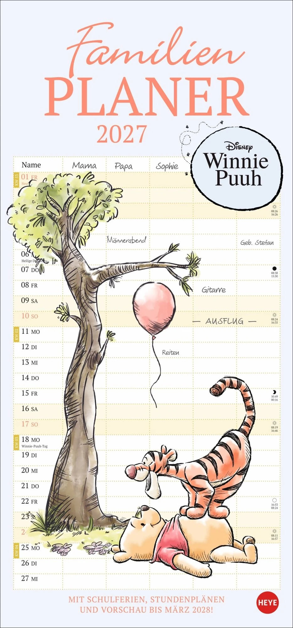 Familienplaner: Winnie Puuh Familienplaner 2027