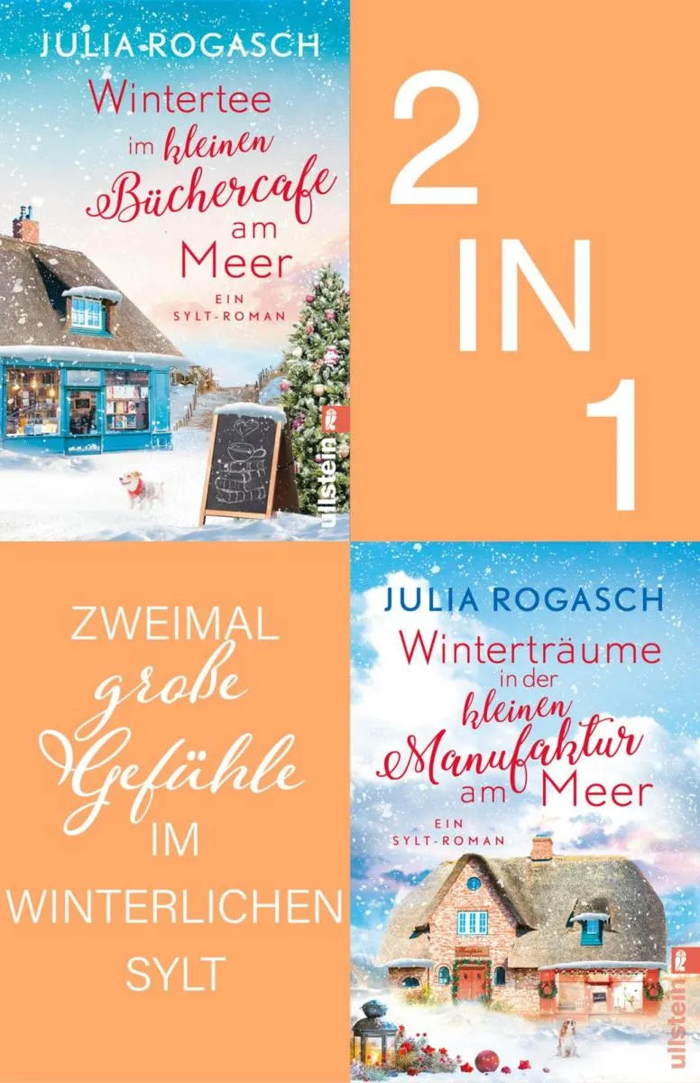 Cover: Wintertee im kleinen Büchercafé am Meer // Winterträume in der kleinen Manufaktur am Meer (E-Book) von Julia Rogasch