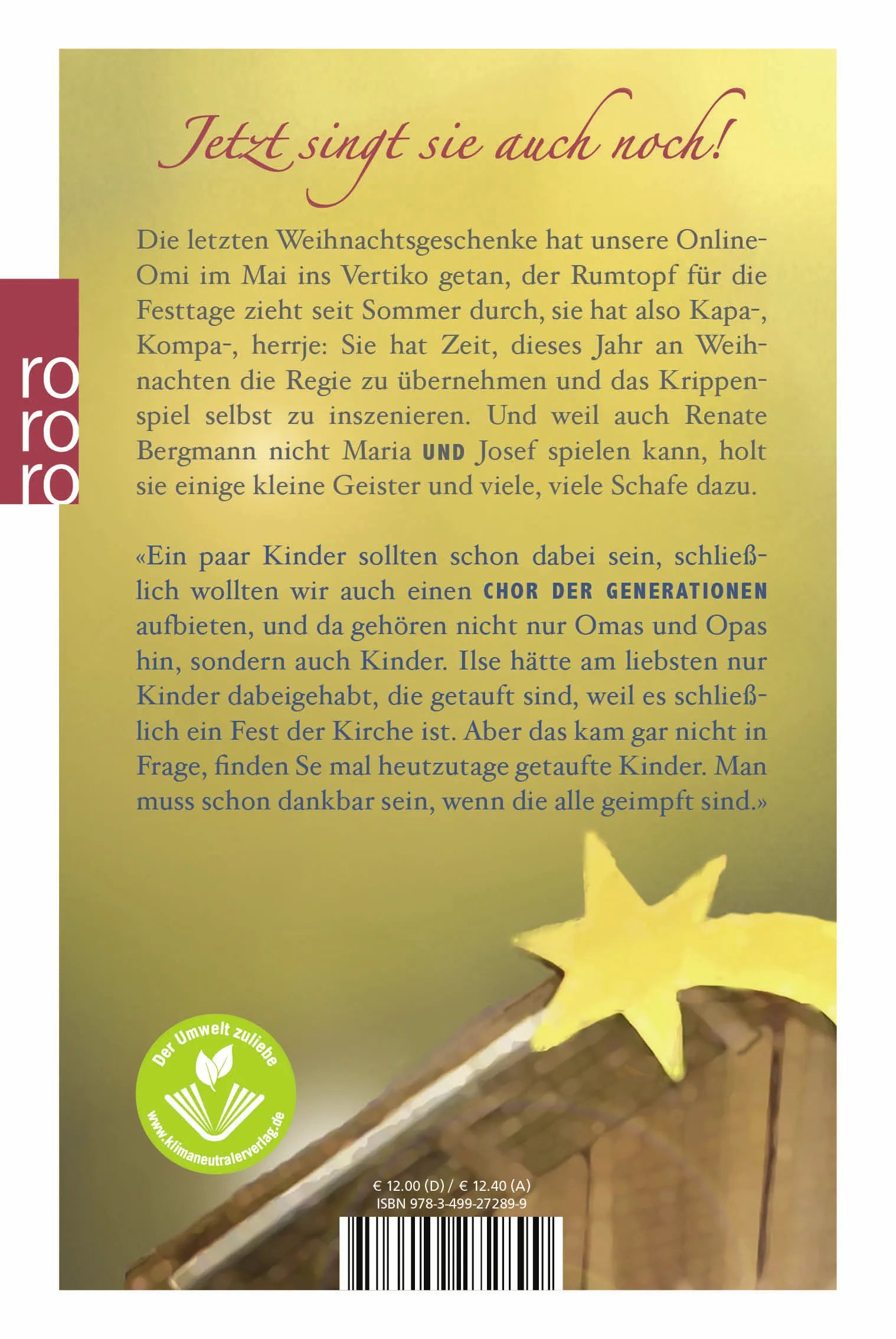 Buchrückseite von 'Wir brauchen viel mehr Schafe' mit Klappentext - Gebundene Ausgabe