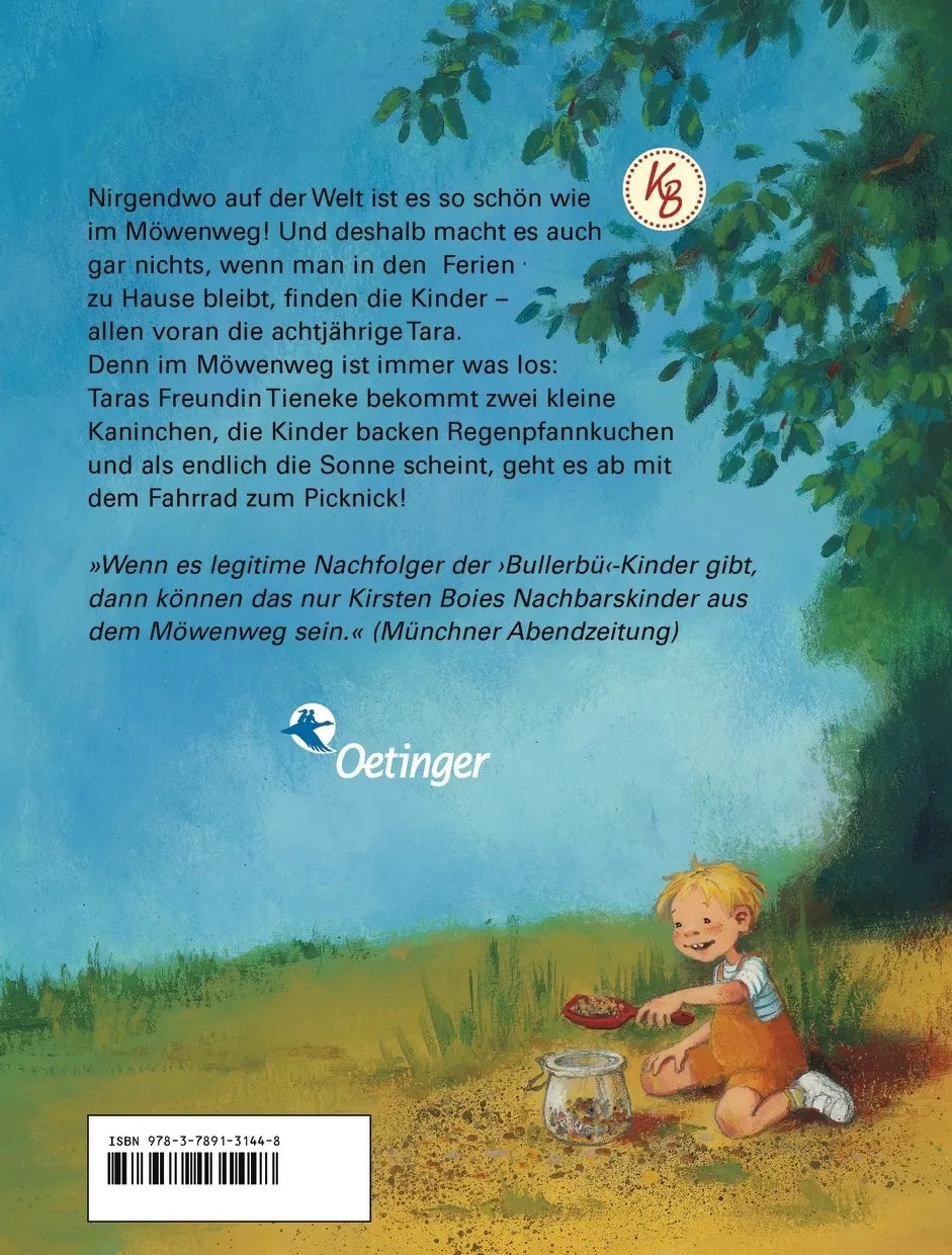 Buchrückseite von 'Wir Kinder aus dem Möwenweg 2. Sommer im Möwenweg' mit Klappentext - Gebundene Ausgabe