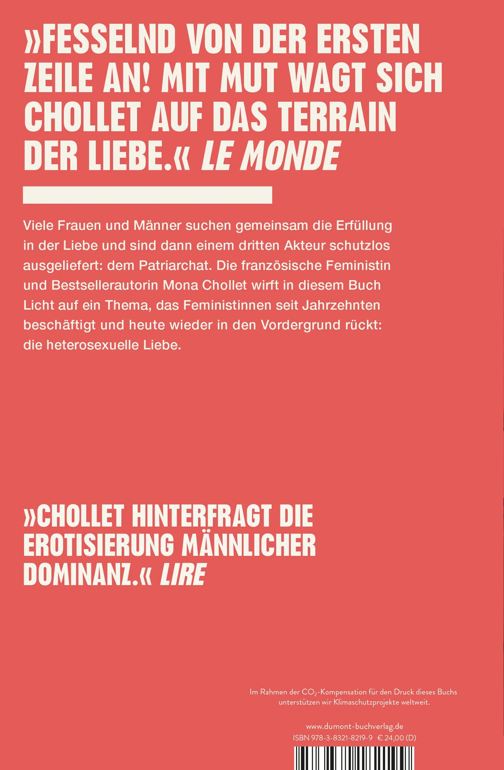 Buchrückseite von 'Wir müssen die Liebe neu erfinden' mit Klappentext - Gebundene Ausgabe
