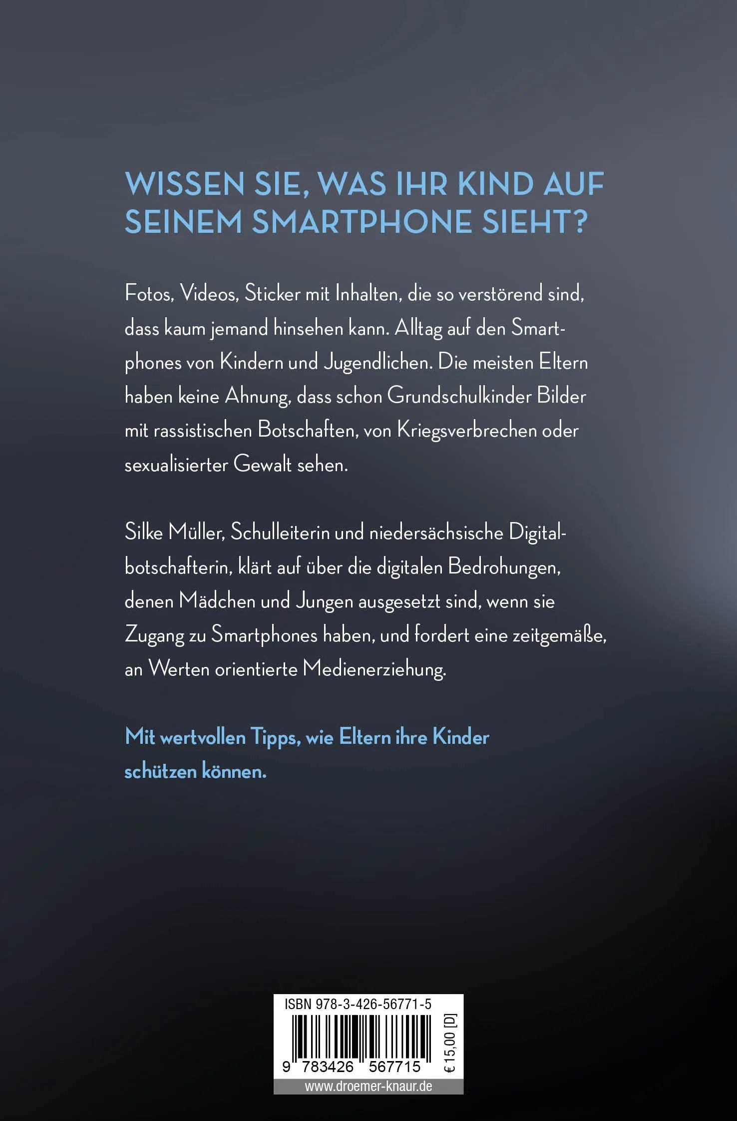 Buchrückseite von 'Wir verlieren unsere Kinder!' mit Klappentext - Taschenbuch