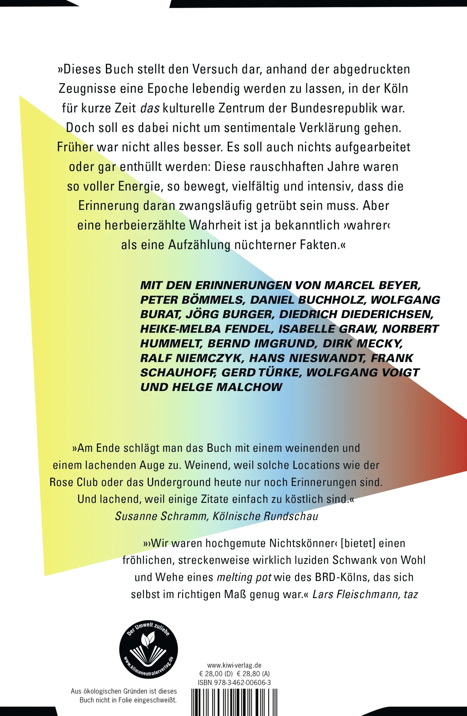 Buchrückseite von '»Wir waren hochgemute Nichtskönner«' mit Klappentext - Gebundene Ausgabe