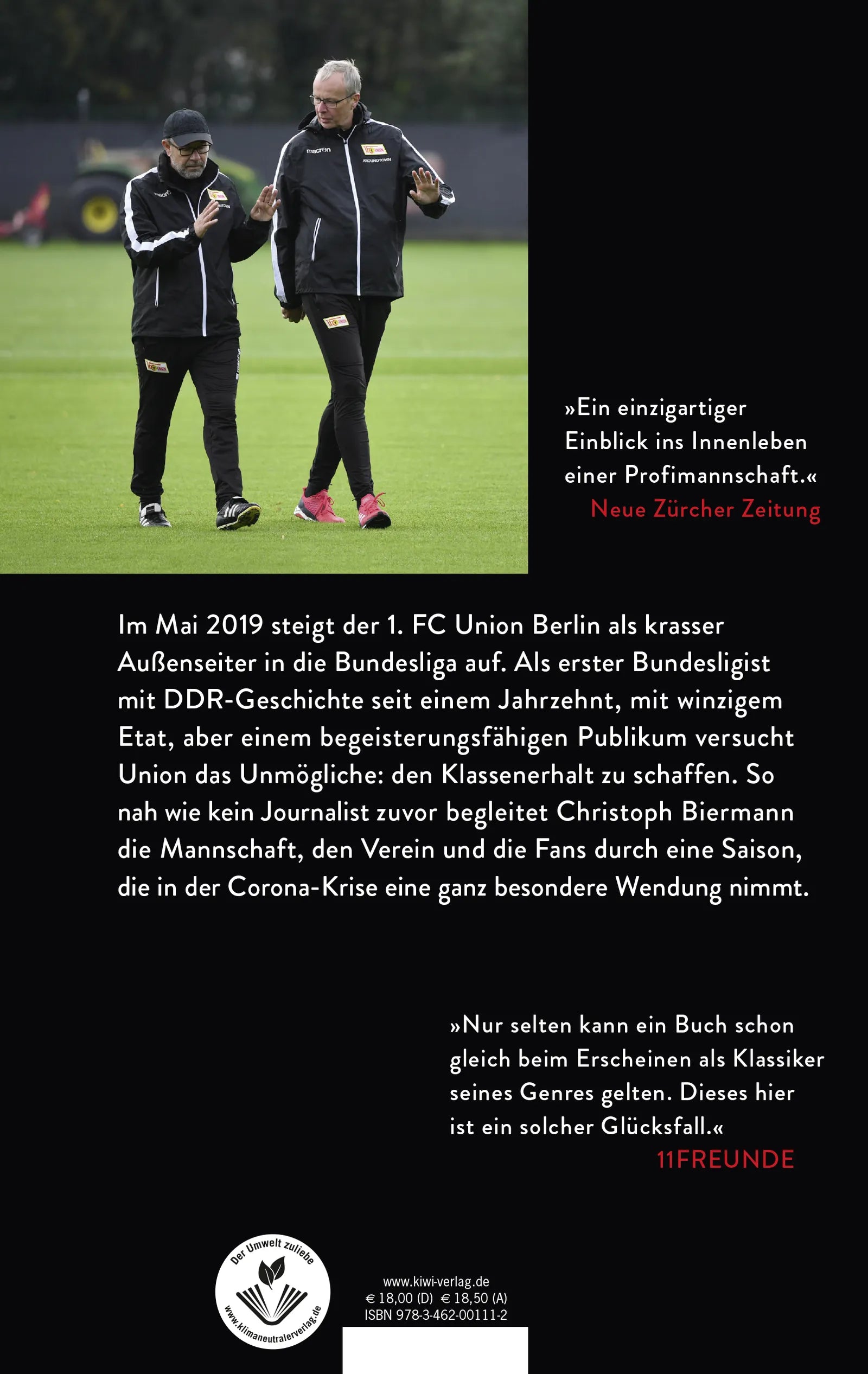 Buchrückseite von 'Wir werden ewig leben' mit Klappentext - Paperback