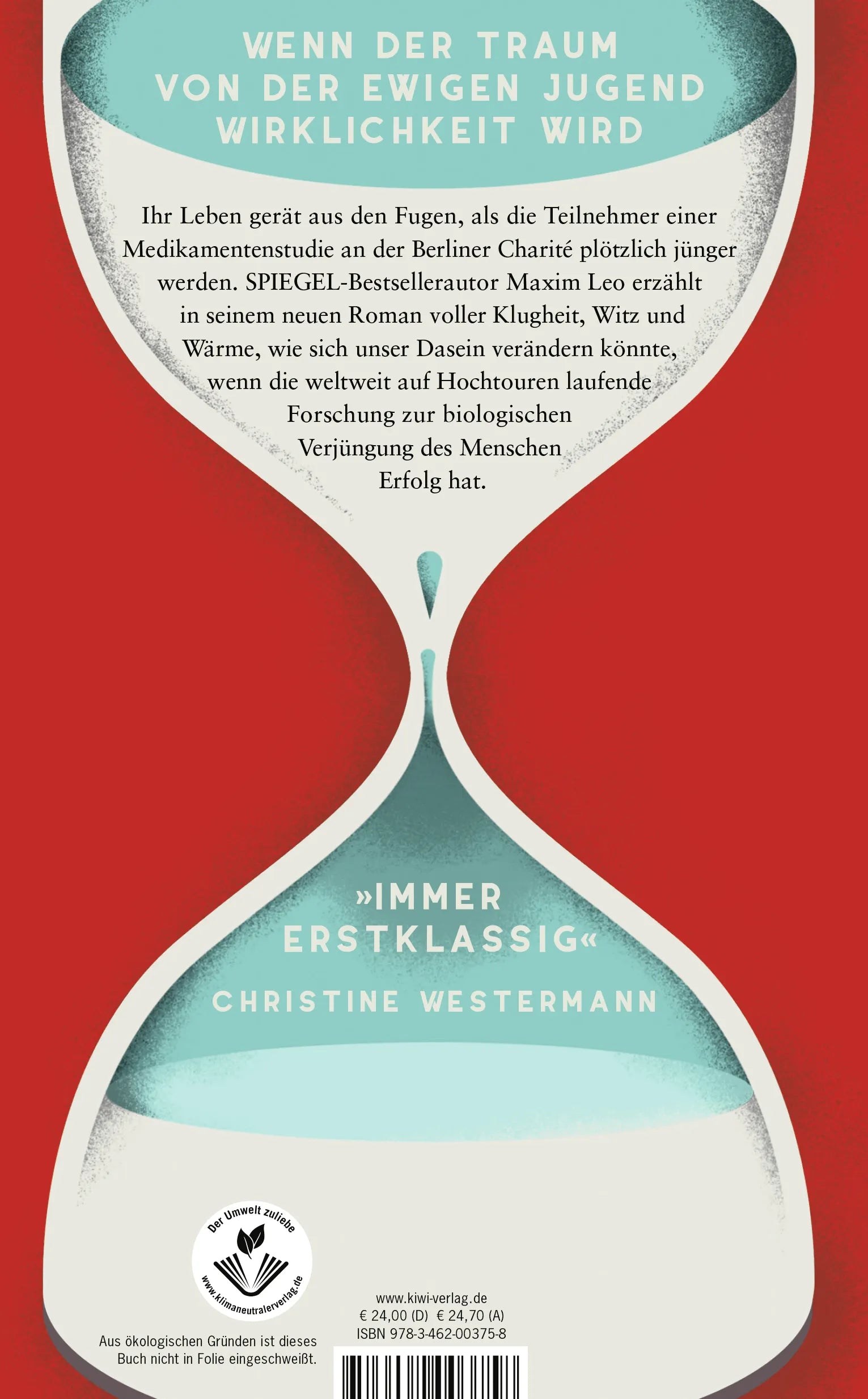 Buchrückseite von 'Wir werden jung sein' mit Klappentext - Gebundene Ausgabe