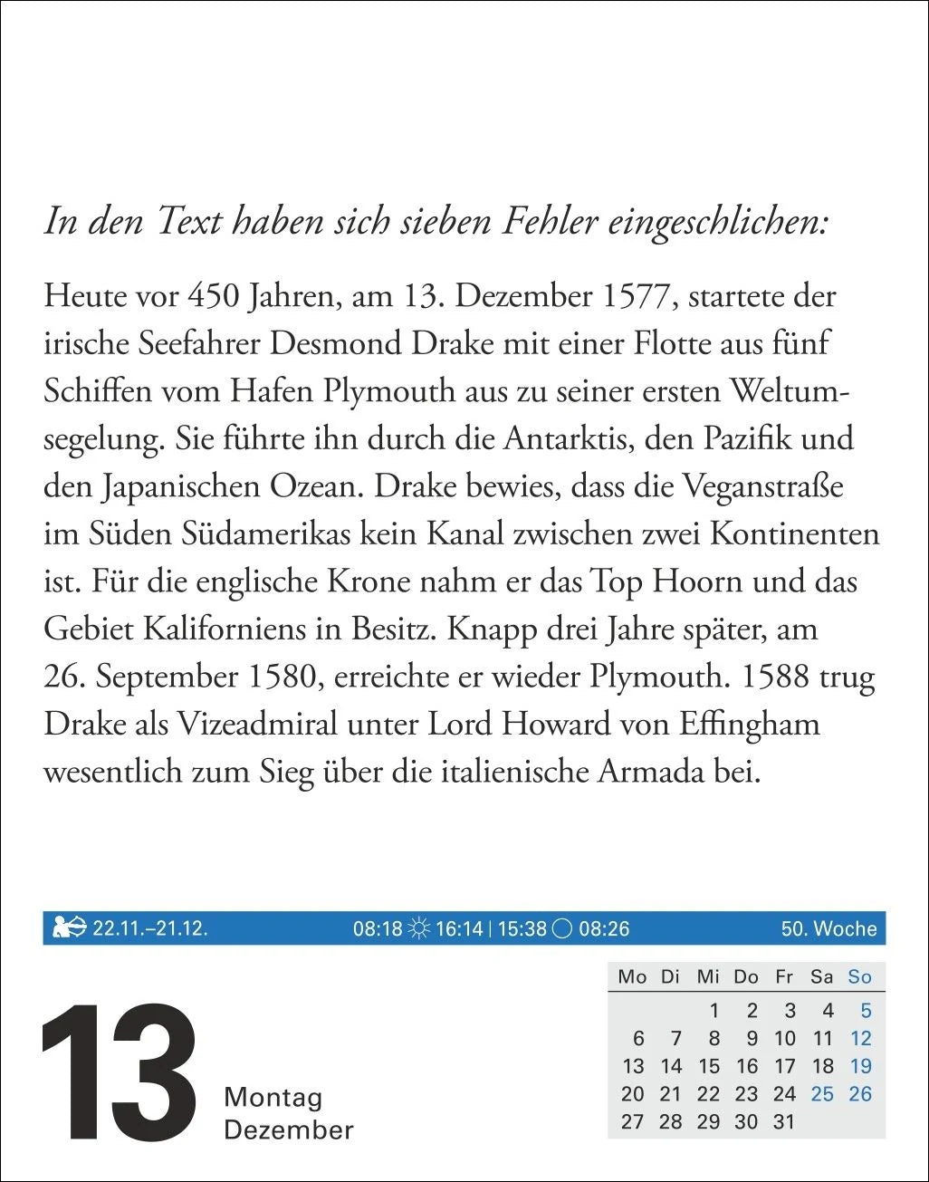 Wissen Tagesabreißkalender 2027 - Quizfragen aus Geschichte, Politik, Kultur, Technik und Sport – Ansicht
