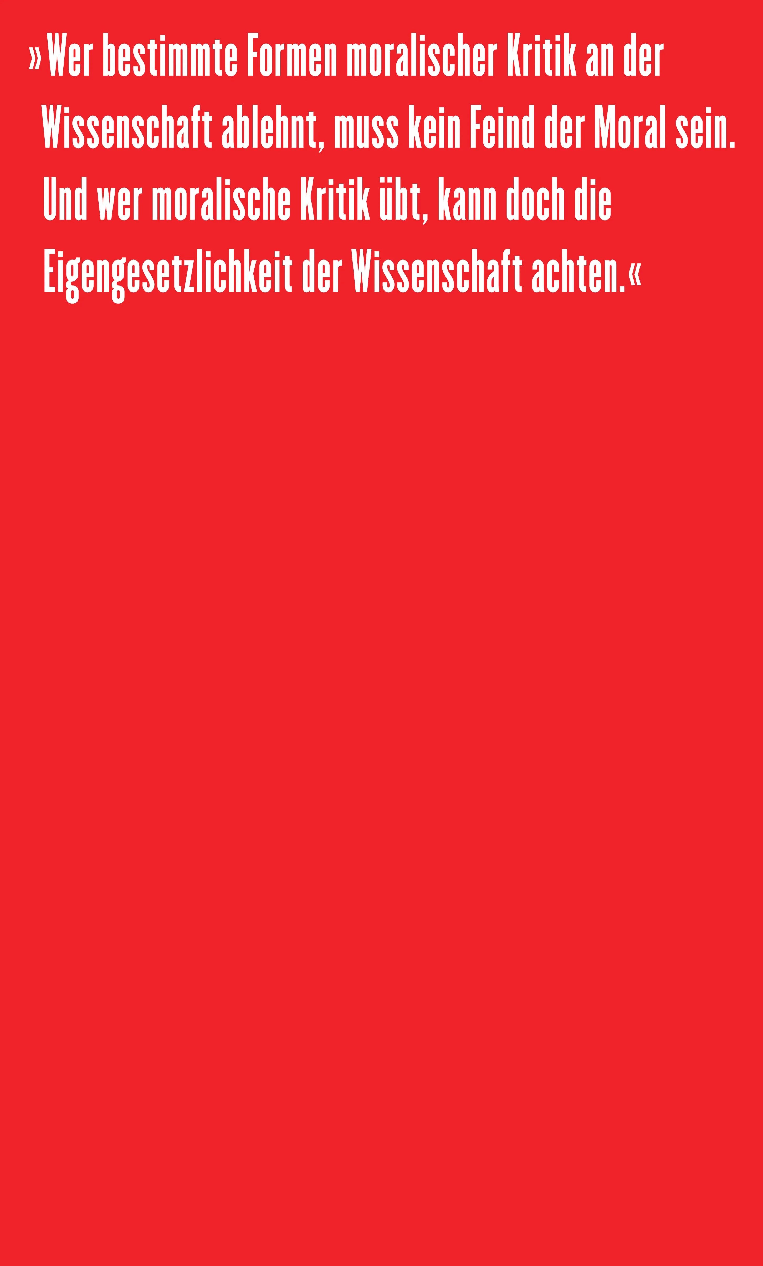 Buchrückseite von 'Wissenschaftsfreiheit und Moral' mit Klappentext - Gebundene Ausgabe