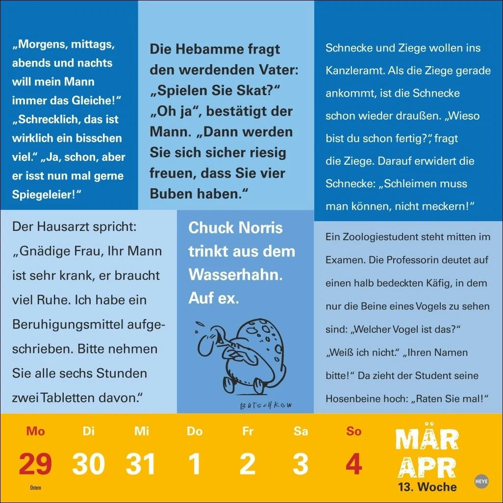 Witze fürs Klo Kalender 2027 – Ansicht