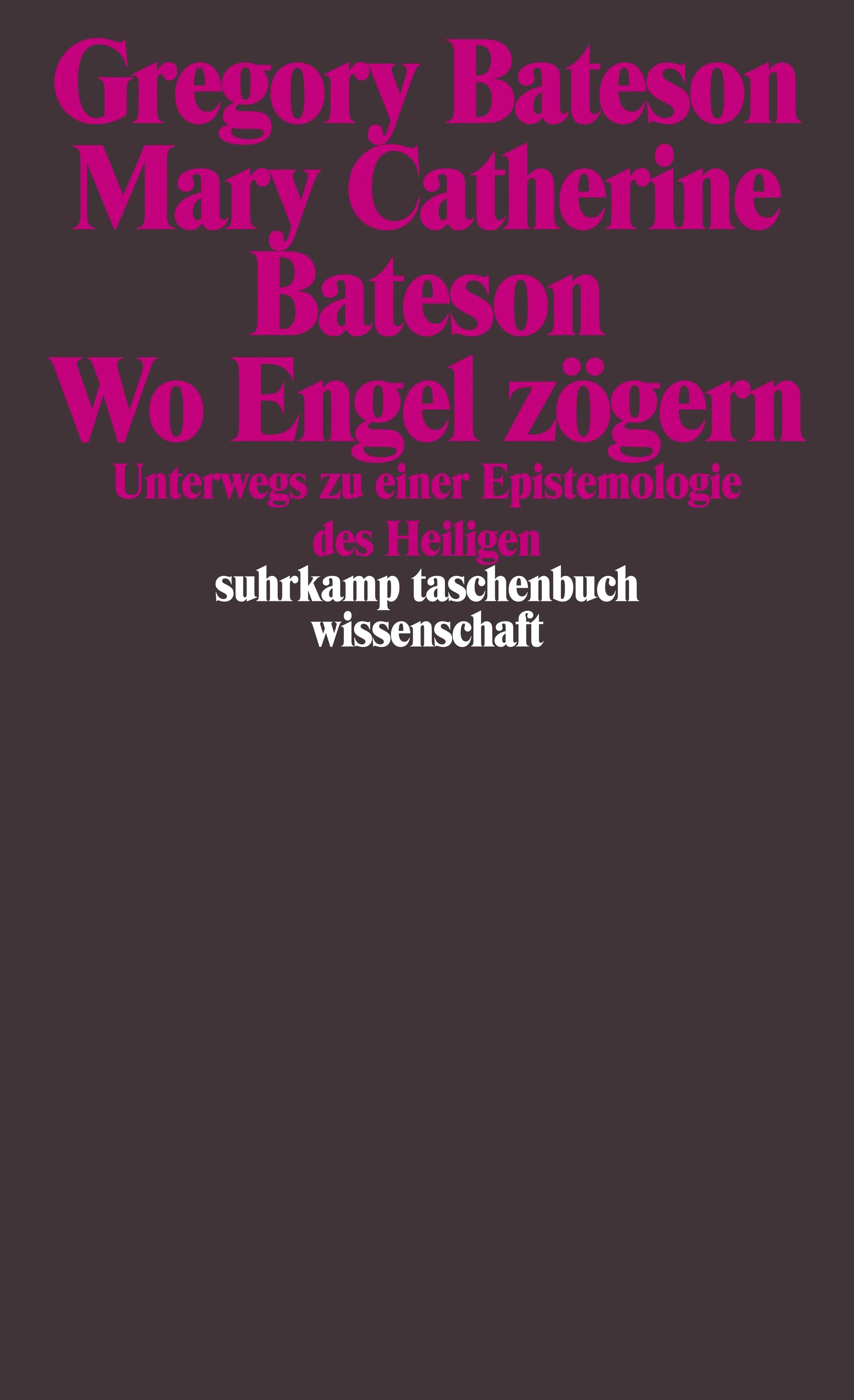 Buchcover von 'Wo Engel zögern' - Taschenbuch von Gregory Bateson