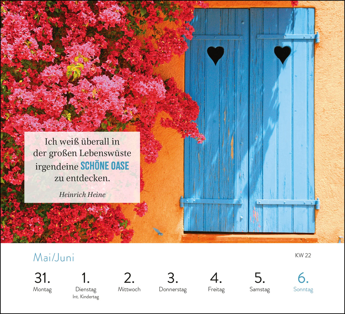 Wochenkalender 2027: Glücksmomente für jeden Tag – Ansicht