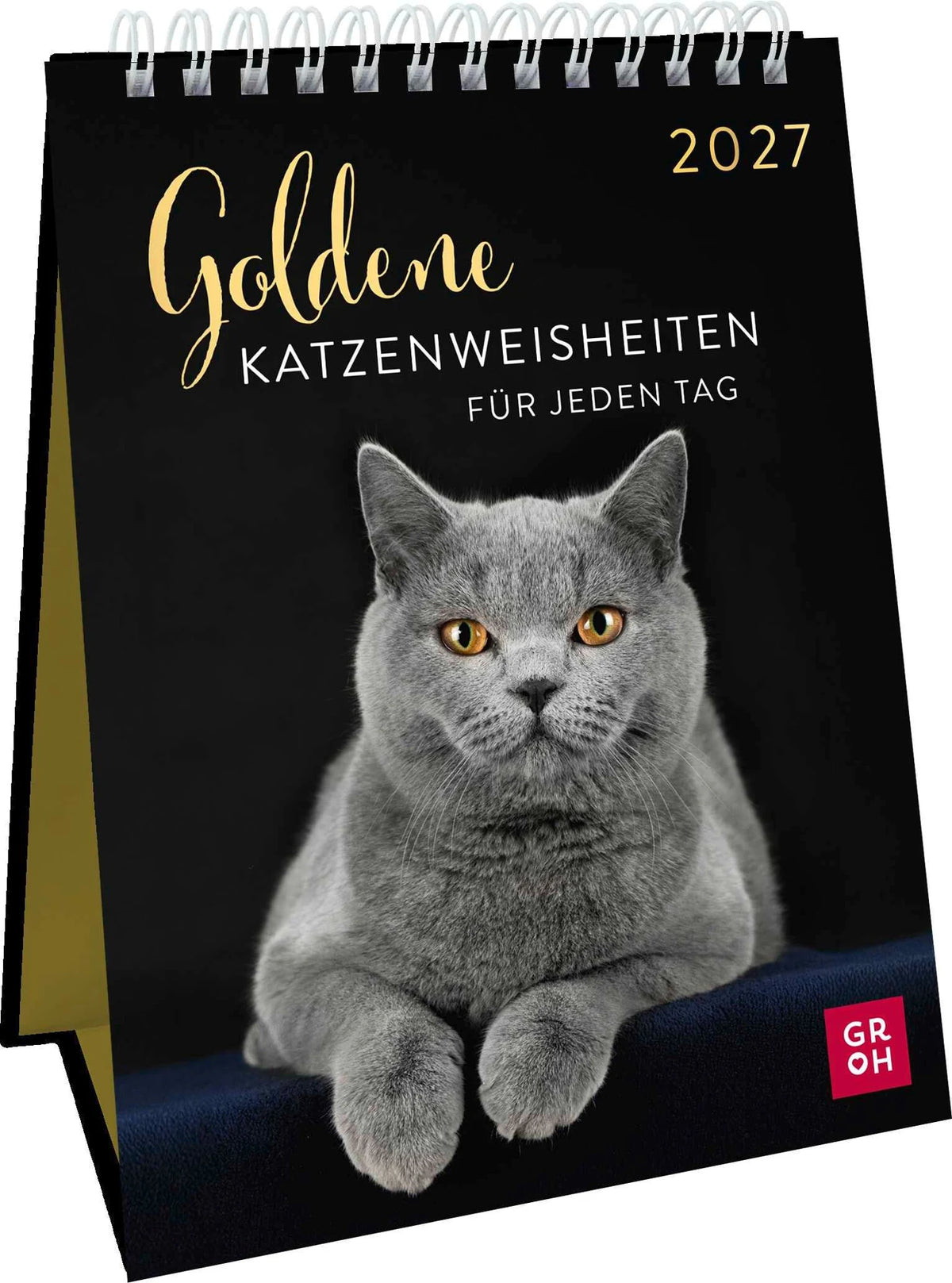 Taschenkalender: Wochenkalender 2027: Goldene Katzenweisheiten für jeden Tag