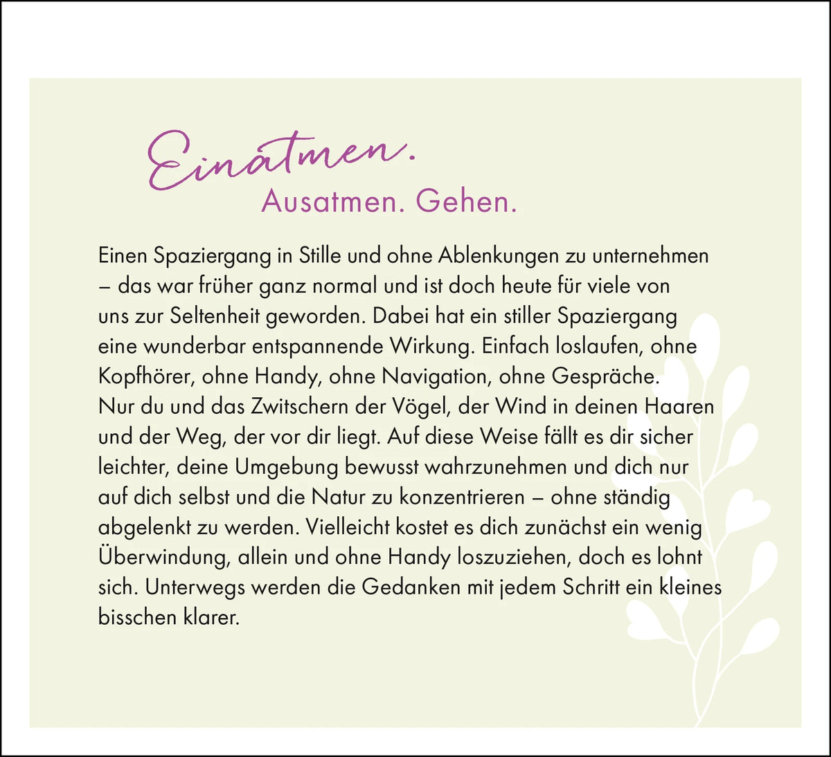 Wochenkalender 2027: Kleine Atempausen für dich – Ansicht