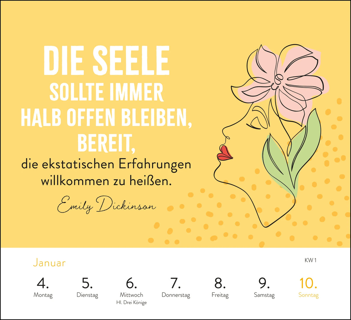 Wochenkalender 2027: Sei stark. Sei anders. Sei DU. – Ansicht