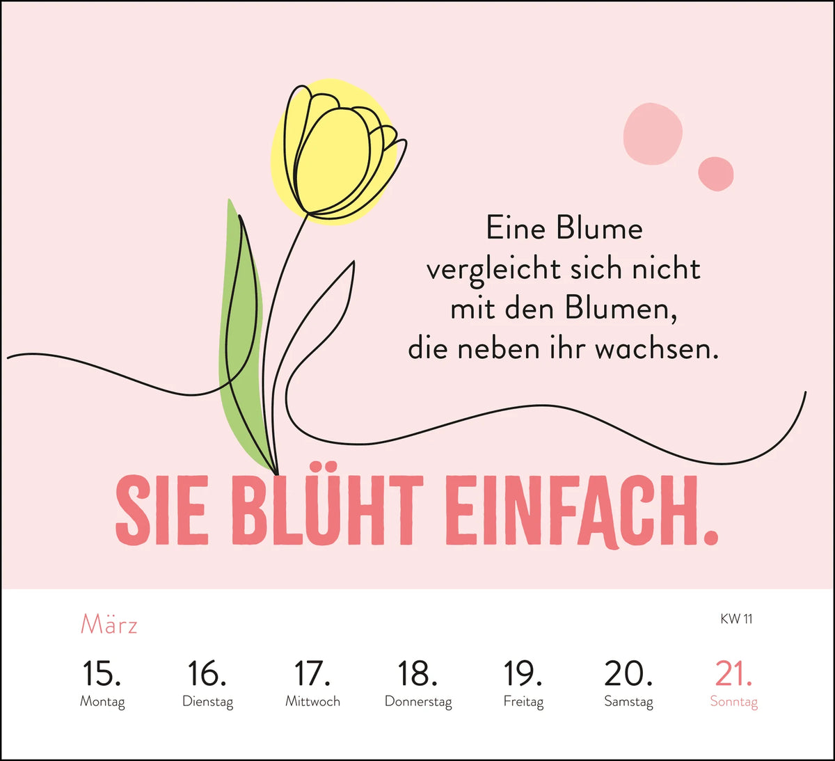Wochenkalender 2027: Sei stark. Sei anders. Sei DU. – Ansicht