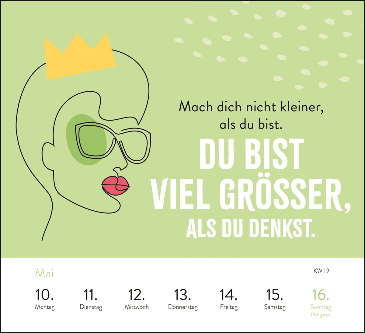 Wochenkalender 2027: Sei stark. Sei anders. Sei DU. – Ansicht