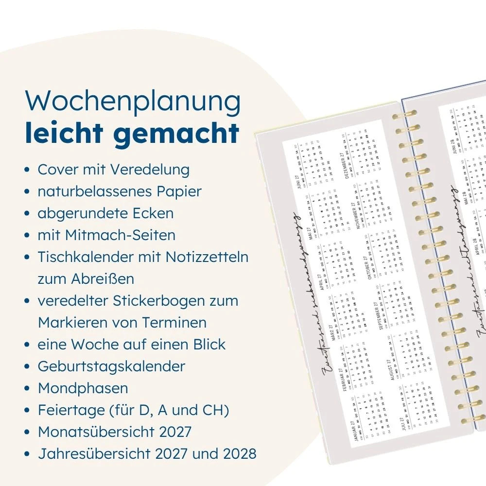 Wochenplaner 2027 Mein Jahr 2027 (mit Kalendarium) – Ansicht