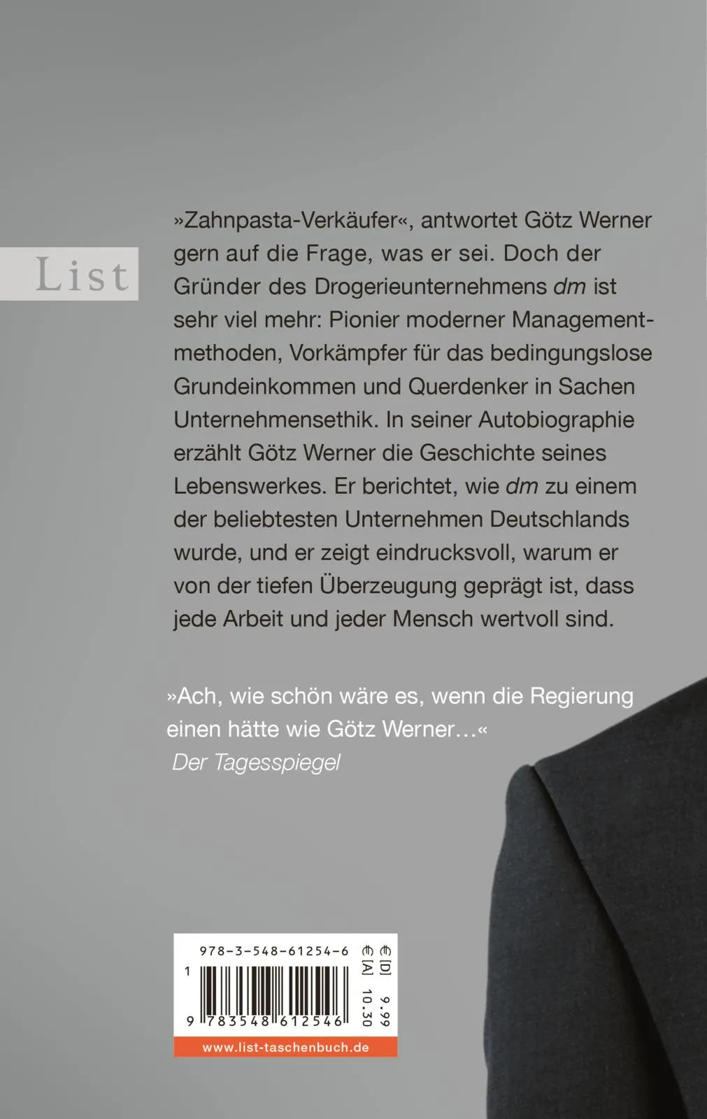 Buchrückseite von 'Womit ich nie gerechnet habe' mit Klappentext - Taschenbuch
