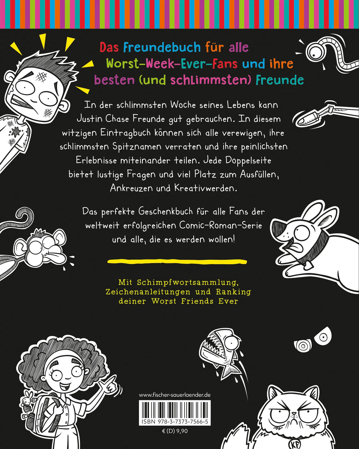 Rückseite: Worst Week Ever – Meine Freunde (Hardcover)