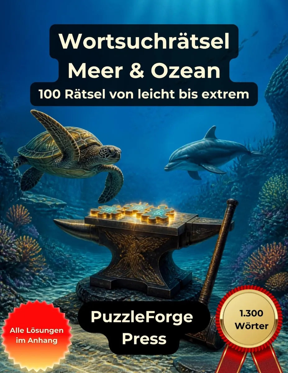 Cover: Wortsuchrätsel - Meer und Ozean (E-Book) von PuzzleForge Press