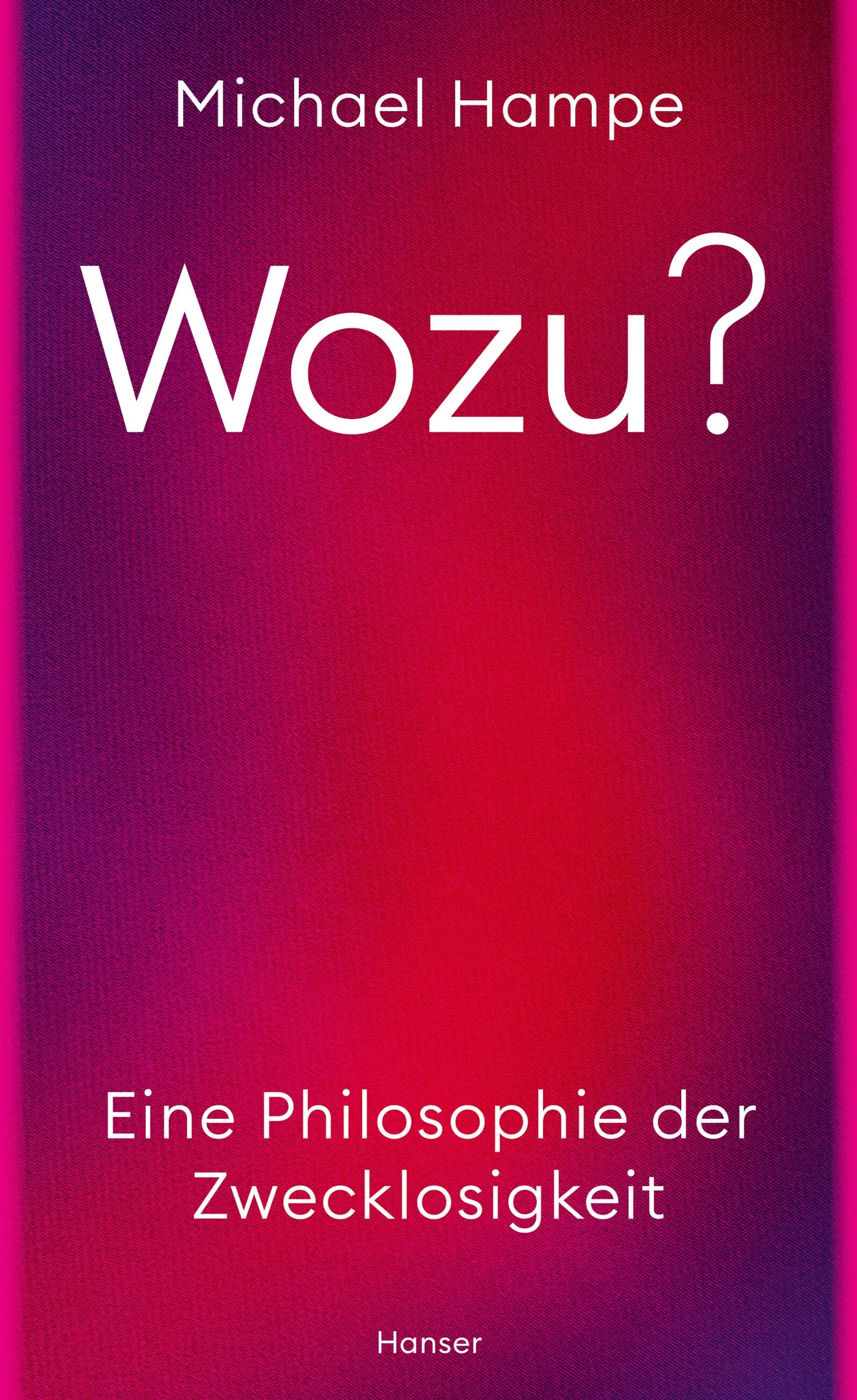 Buchcover von 'Wozu?' - Gebundene Ausgabe von Michael Hampe