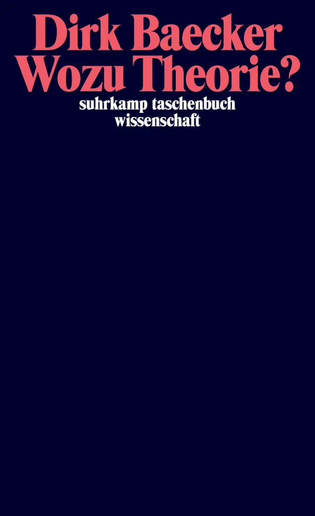 Buchcover von 'Wozu Theorie?' - Taschenbuch von Dirk Baecker